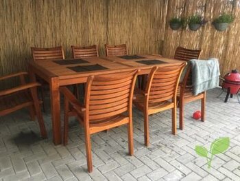 Fleur je tuin op met rietmatten